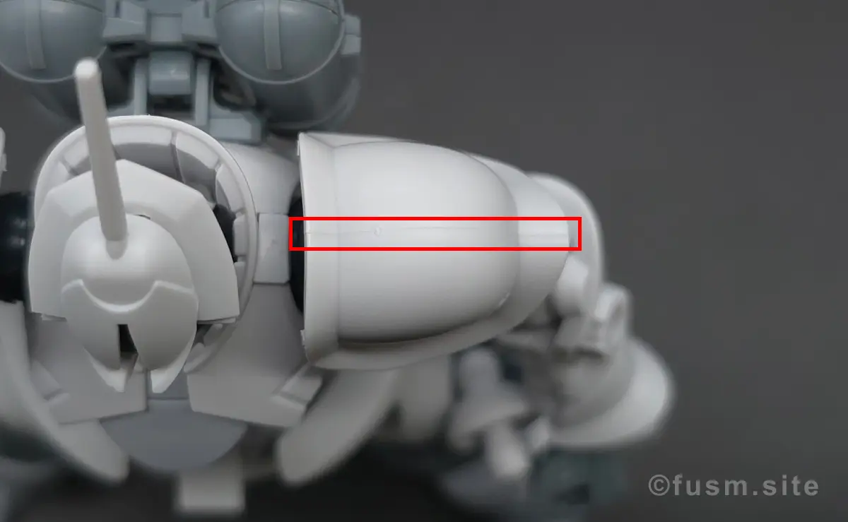 【レビュー】HG 1/144 エグザベ専用ギャン(ハクジ装備) 合わせ目 04