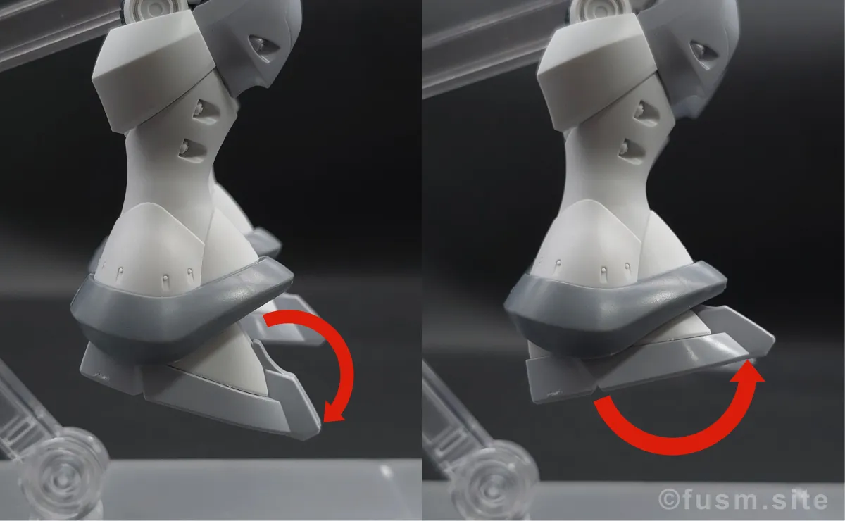 【レビュー】HG 1/144 エグザベ専用ギャン(ハクジ装備) 脚部ディテール 可動域 02