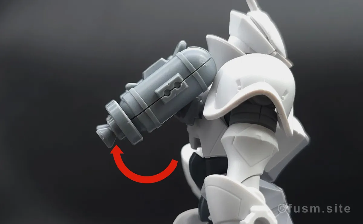 【レビュー】HG 1/144 エグザベ専用ギャン(ハクジ装備) バックパックレビュー 可動域 01
