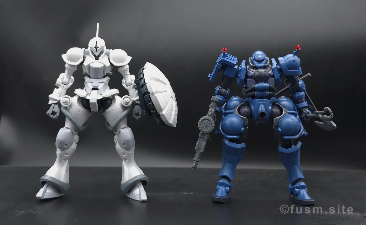 【レビュー】HG 1/144 エグザベ専用ギャン(ハクジ装備) 比較 02