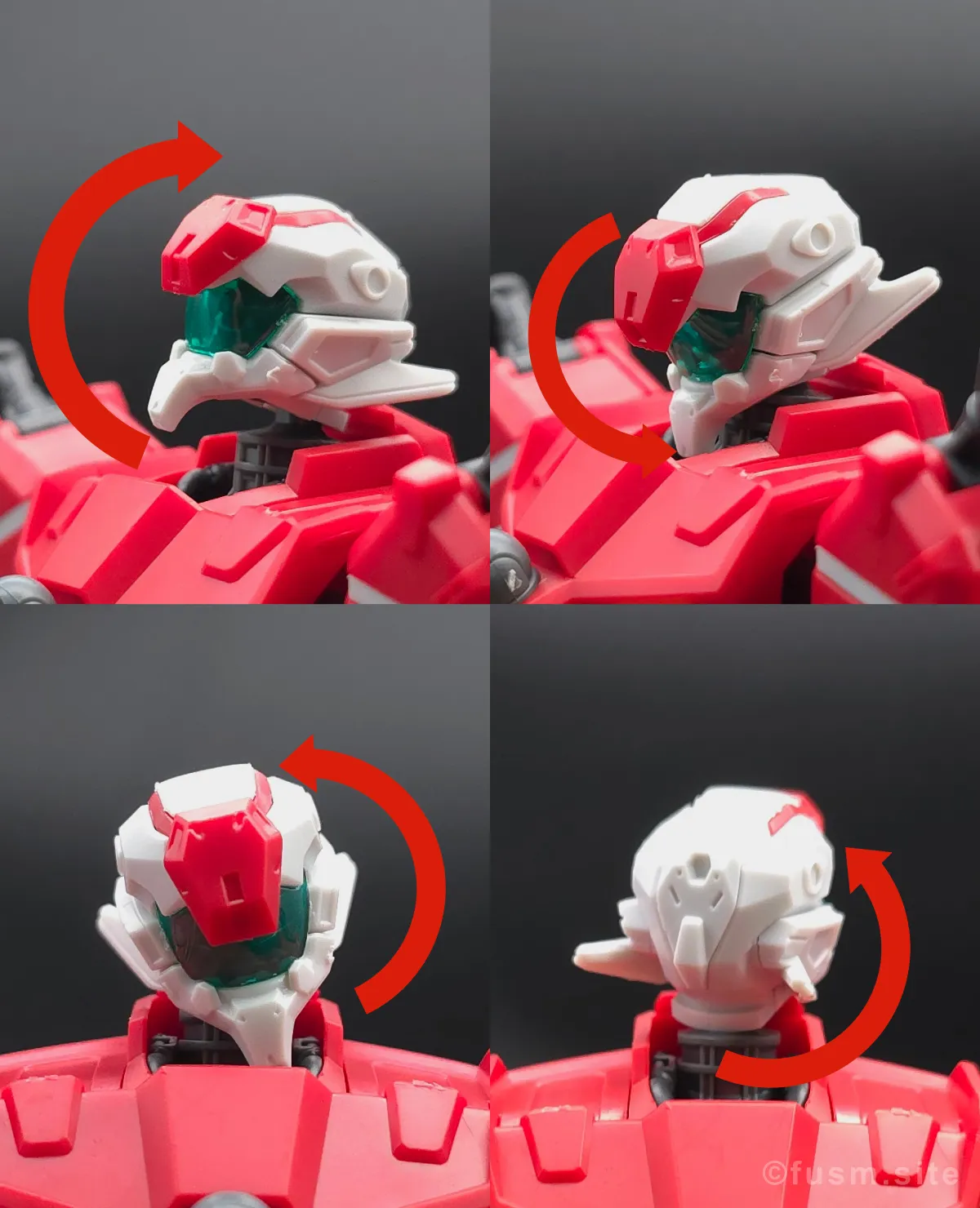 【レビュー】HG 1/144 軽キャノン 頭部ディテール 可動域 01
