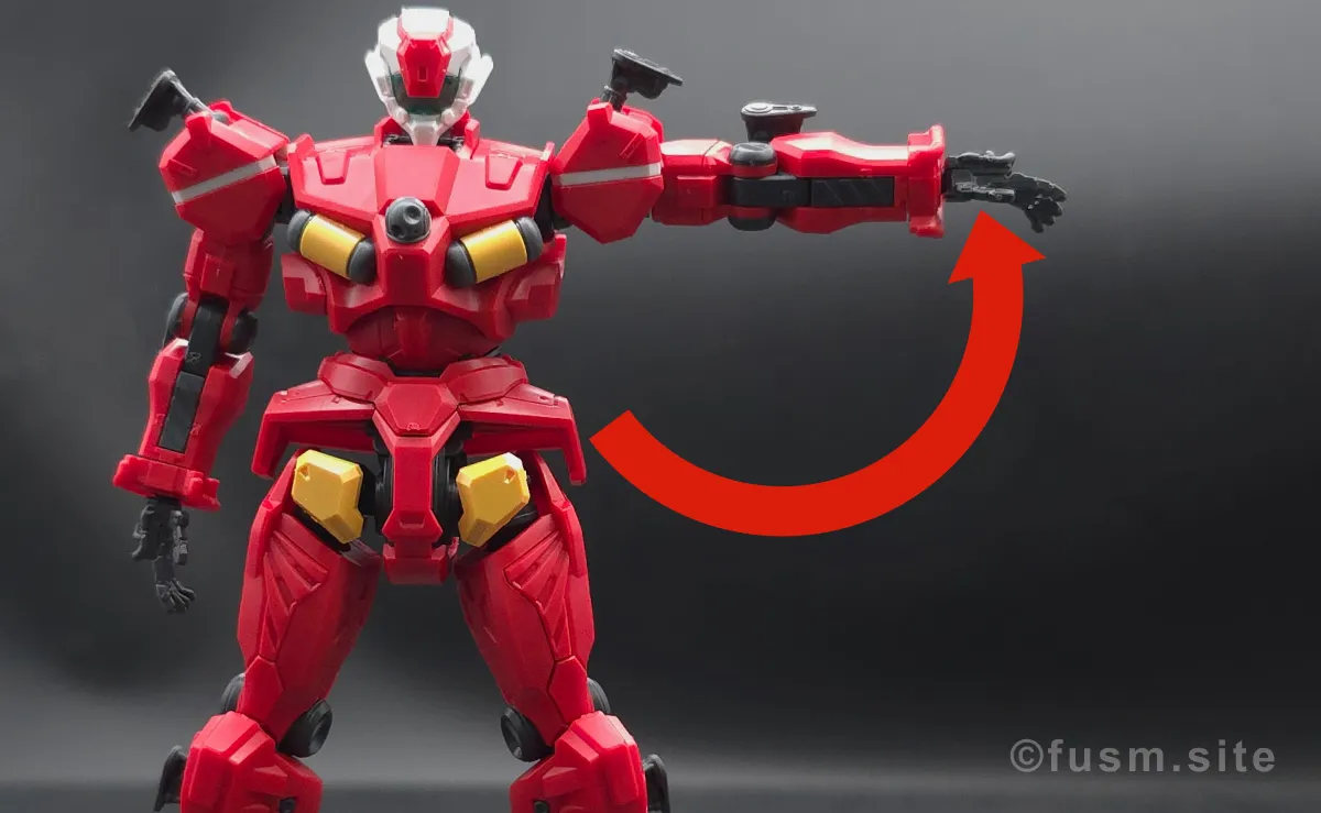 【レビュー】HG 1/144 軽キャノン 肩ディテール 可動域 02