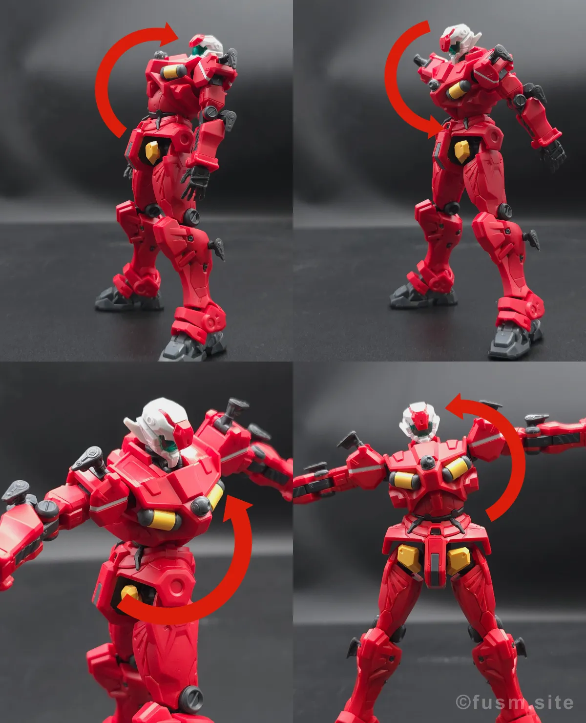 【レビュー】HG 1/144 軽キャノン 胴体ディテール 可動域 01