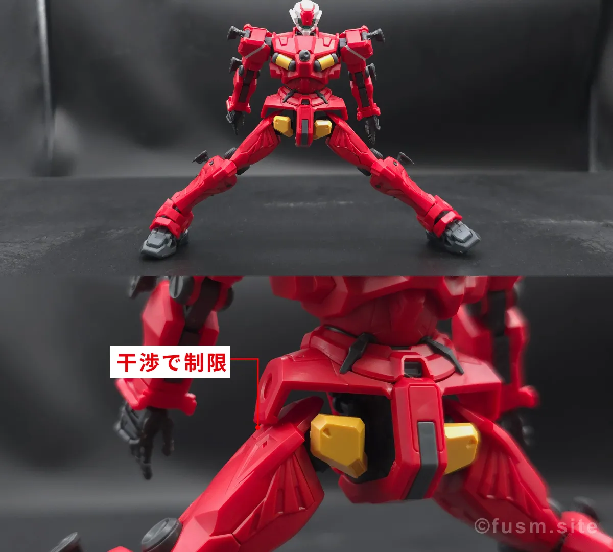 【レビュー】HG 1/144 軽キャノン 胴体ディテール 可動域 02