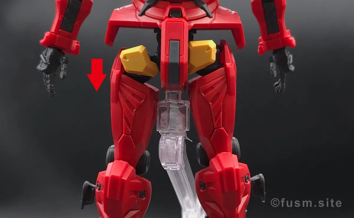 【レビュー】HG 1/144 軽キャノン 胴体ディテール 可動域 03