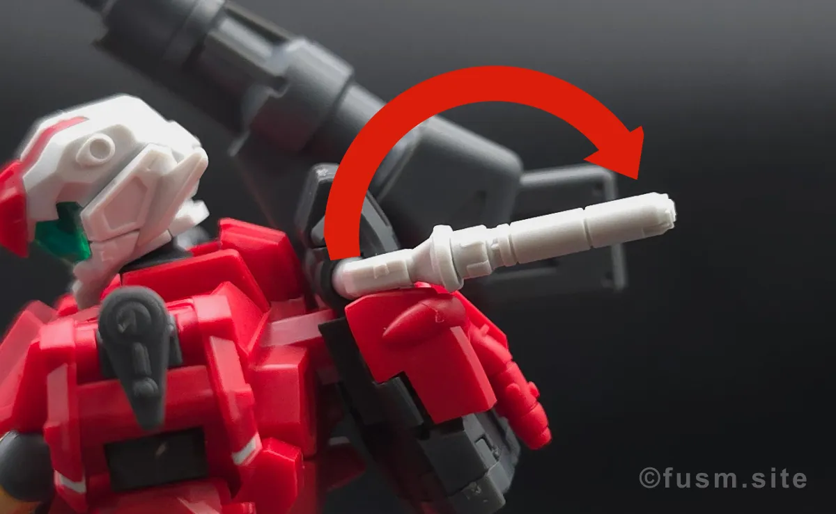 【レビュー】HG 1/144 軽キャノン バックパックレビュー 可動域 01