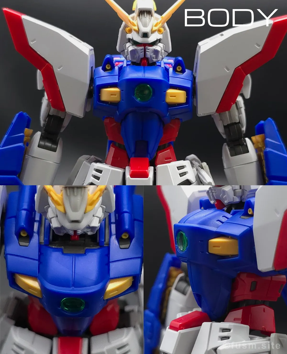 【レビュー】RG シャイニングガンダム 胴体ディテール 01