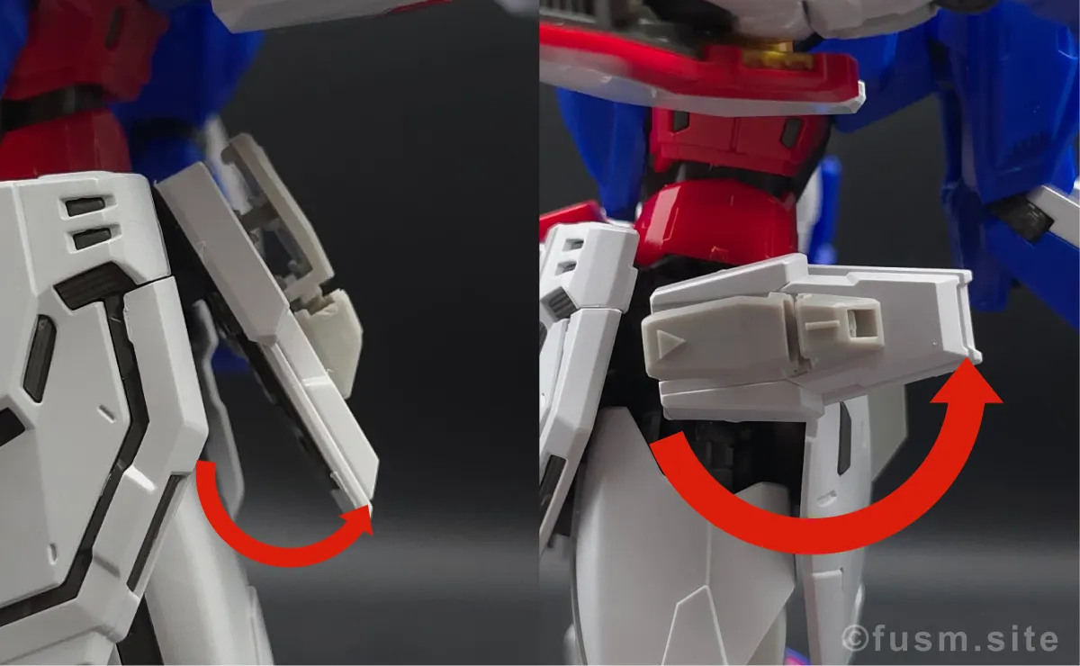 【レビュー】RG シャイニングガンダム 胴体ディテール 可動域 03