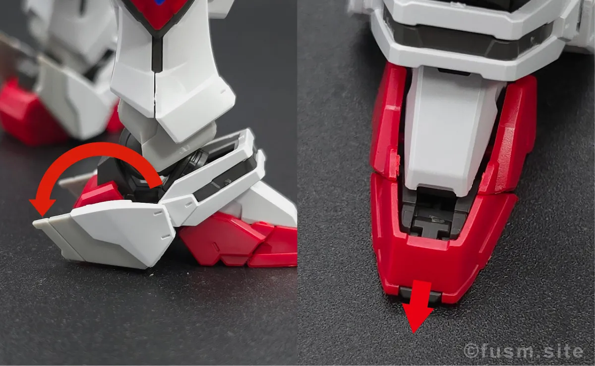 【レビュー】RG シャイニングガンダム 脚部ディテール 05