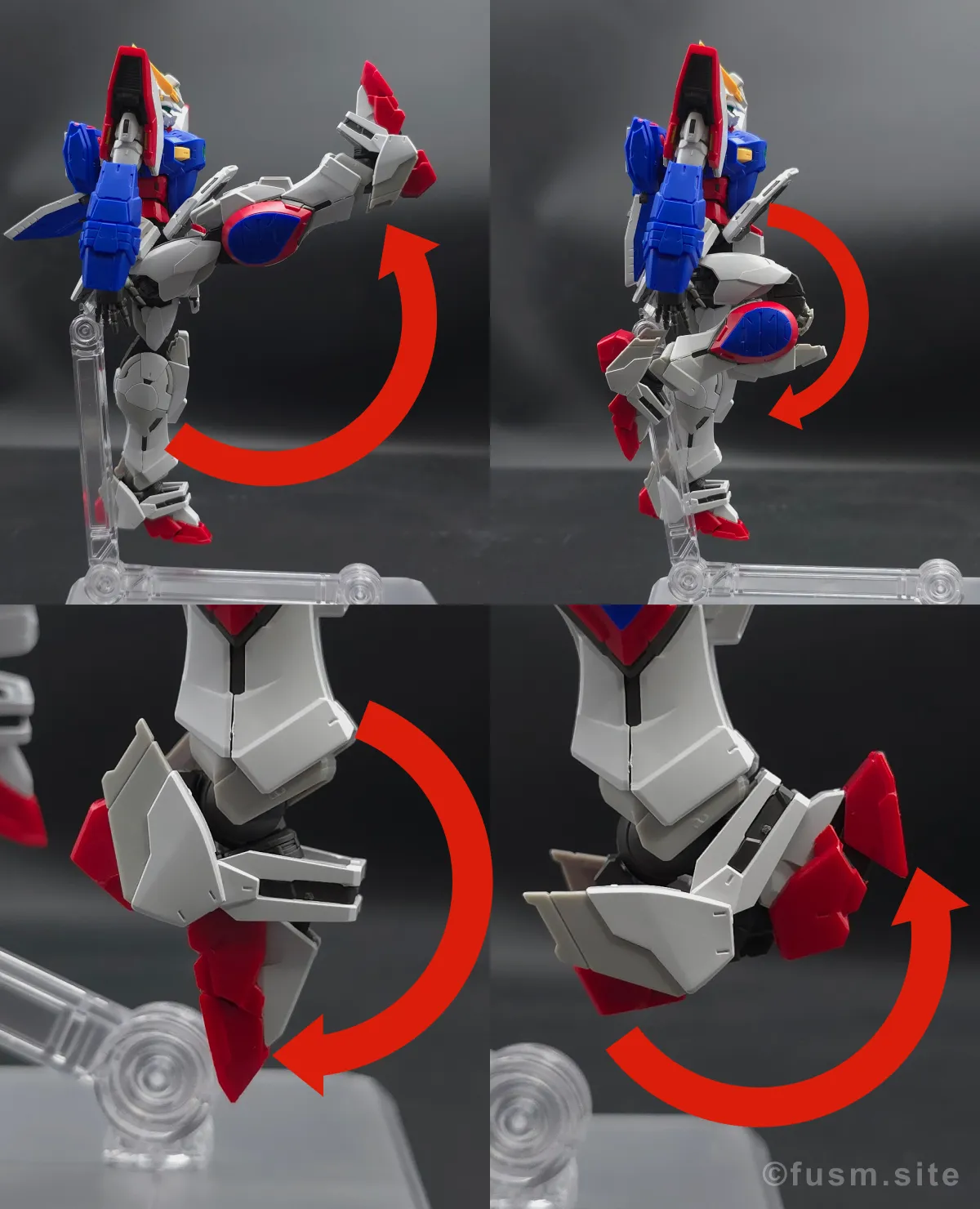 【レビュー】RG シャイニングガンダム 脚部ディテール 可動域 01