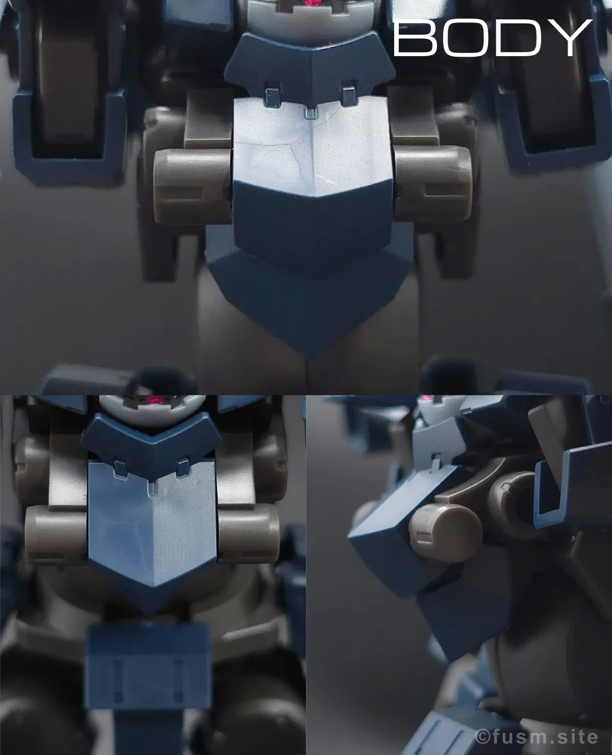 【レビュー】HG アーロンライノ(グレイディ専用機) 胴体ディテール 01