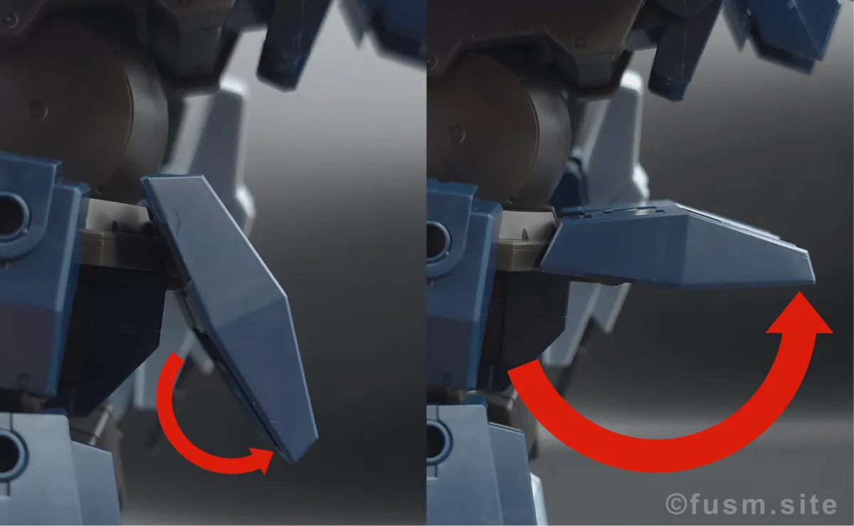 【レビュー】HG アーロンライノ(グレイディ専用機) 胴体ディテール 可動域 01