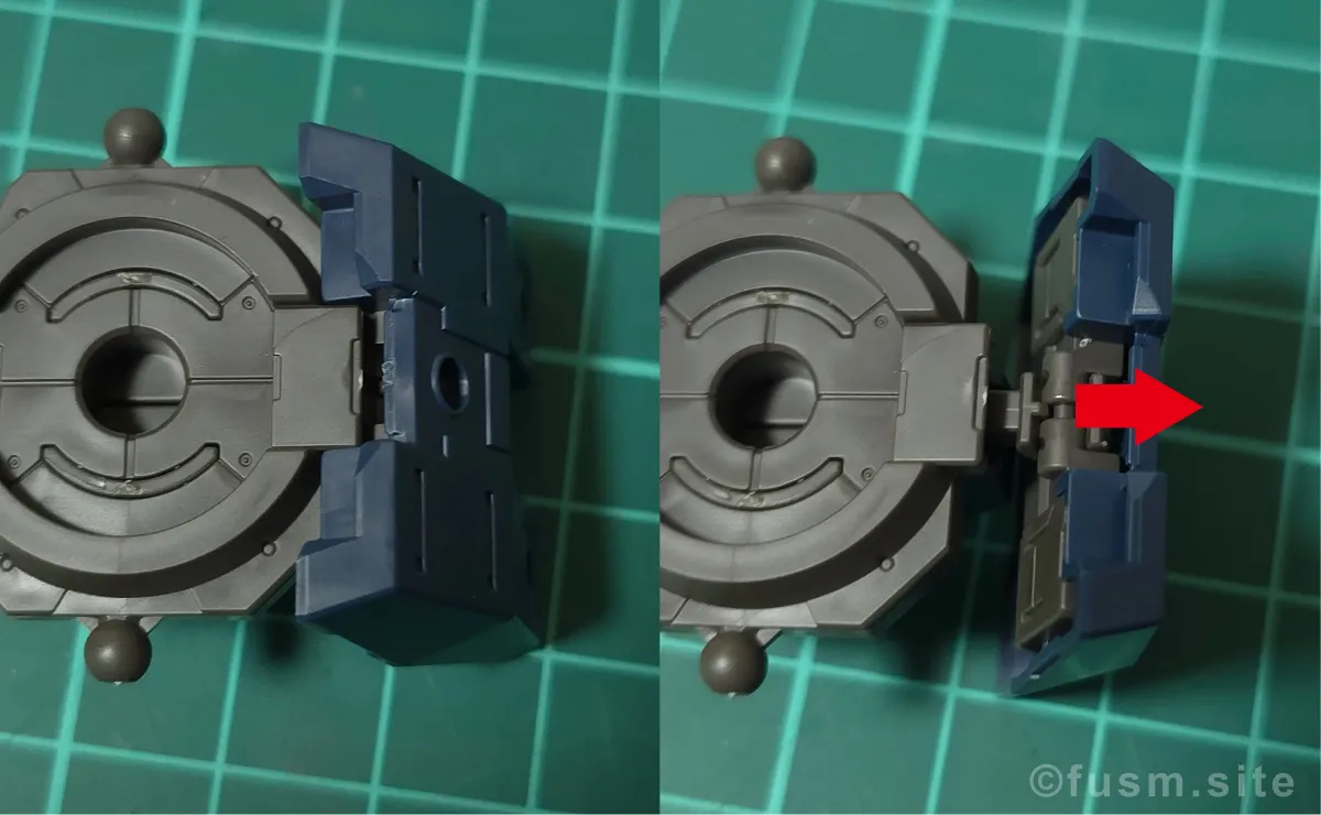【レビュー】HG アーロンライノ(グレイディ専用機) 胴体ディテール 可動域 02
