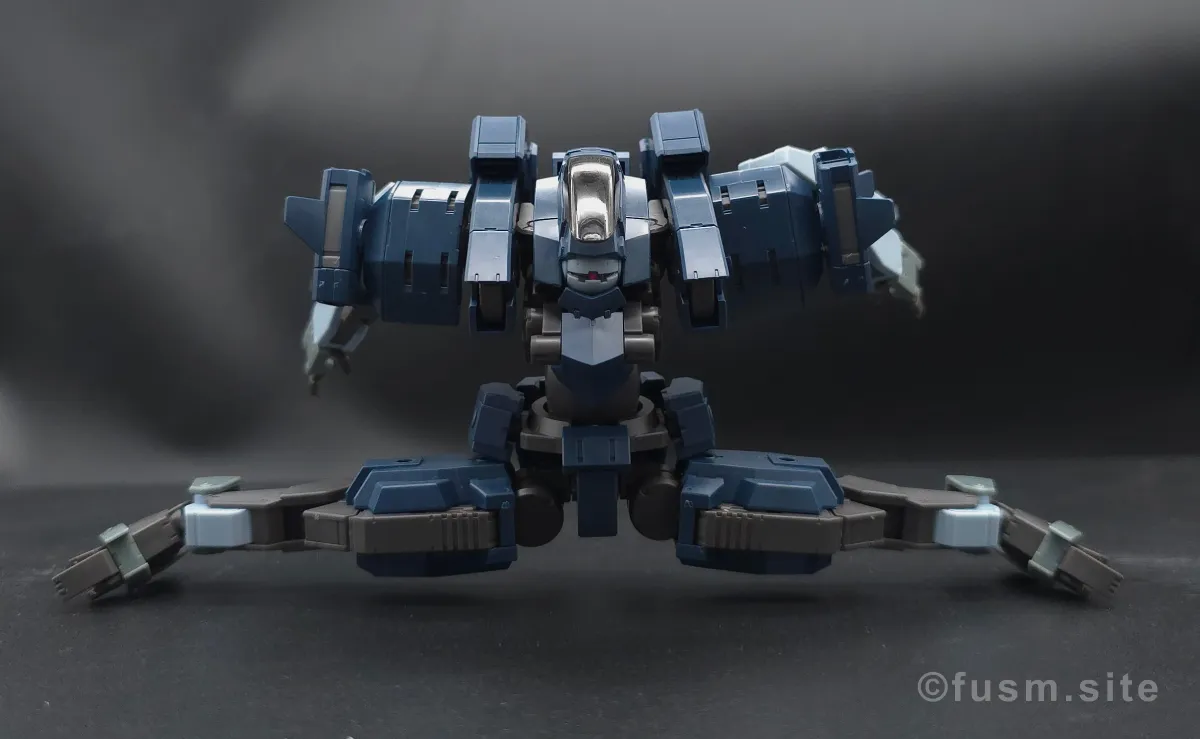 【レビュー】HG アーロンライノ(グレイディ専用機) 胴体ディテール 可動域 04