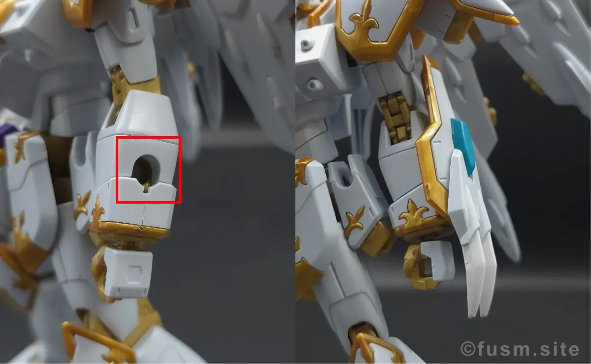 【レビュー】HG ブラックナイトスコードカルラ 腕部ディテール 02