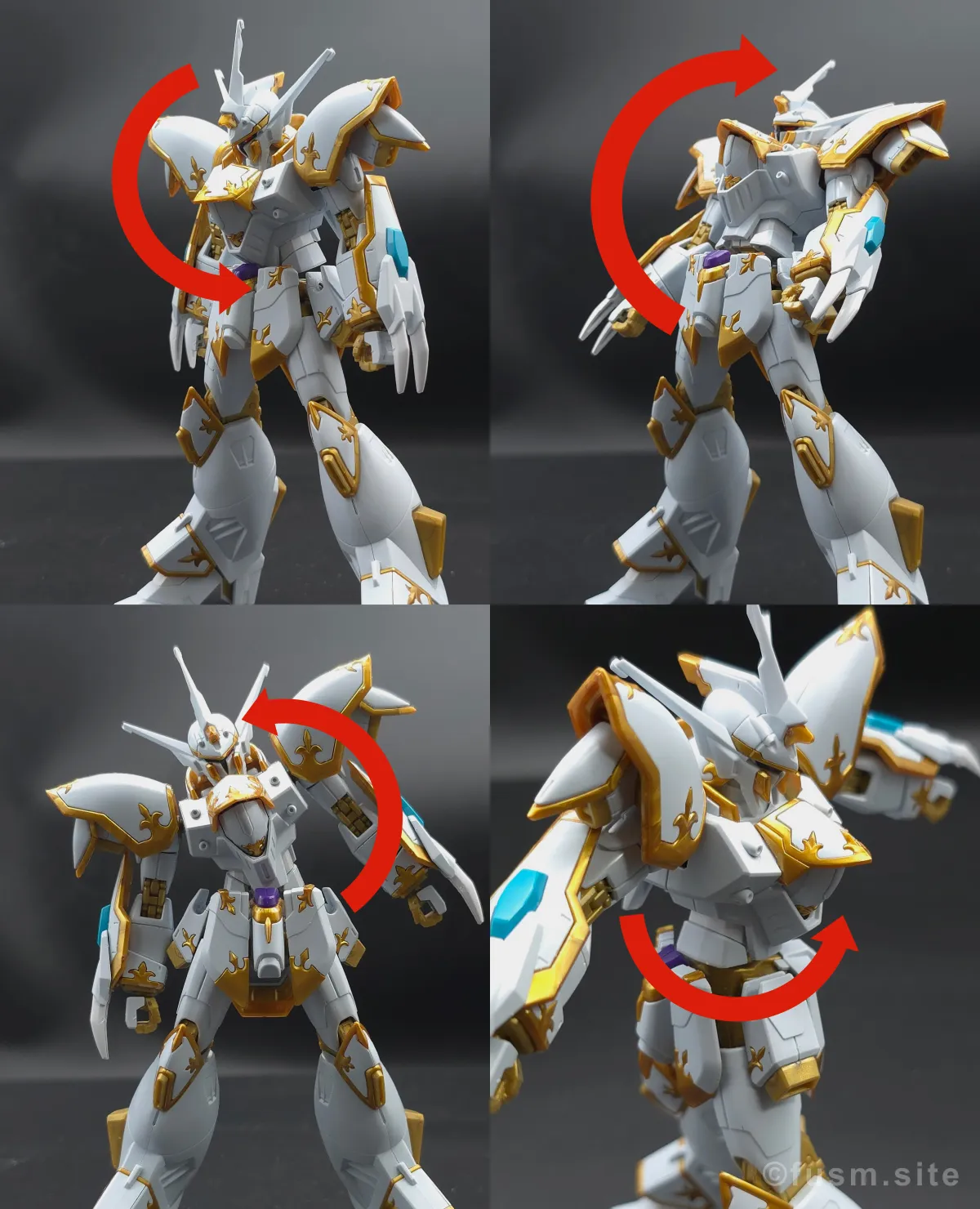 【レビュー】HG ブラックナイトスコードカルラ 胴体ディテール 可動域 01