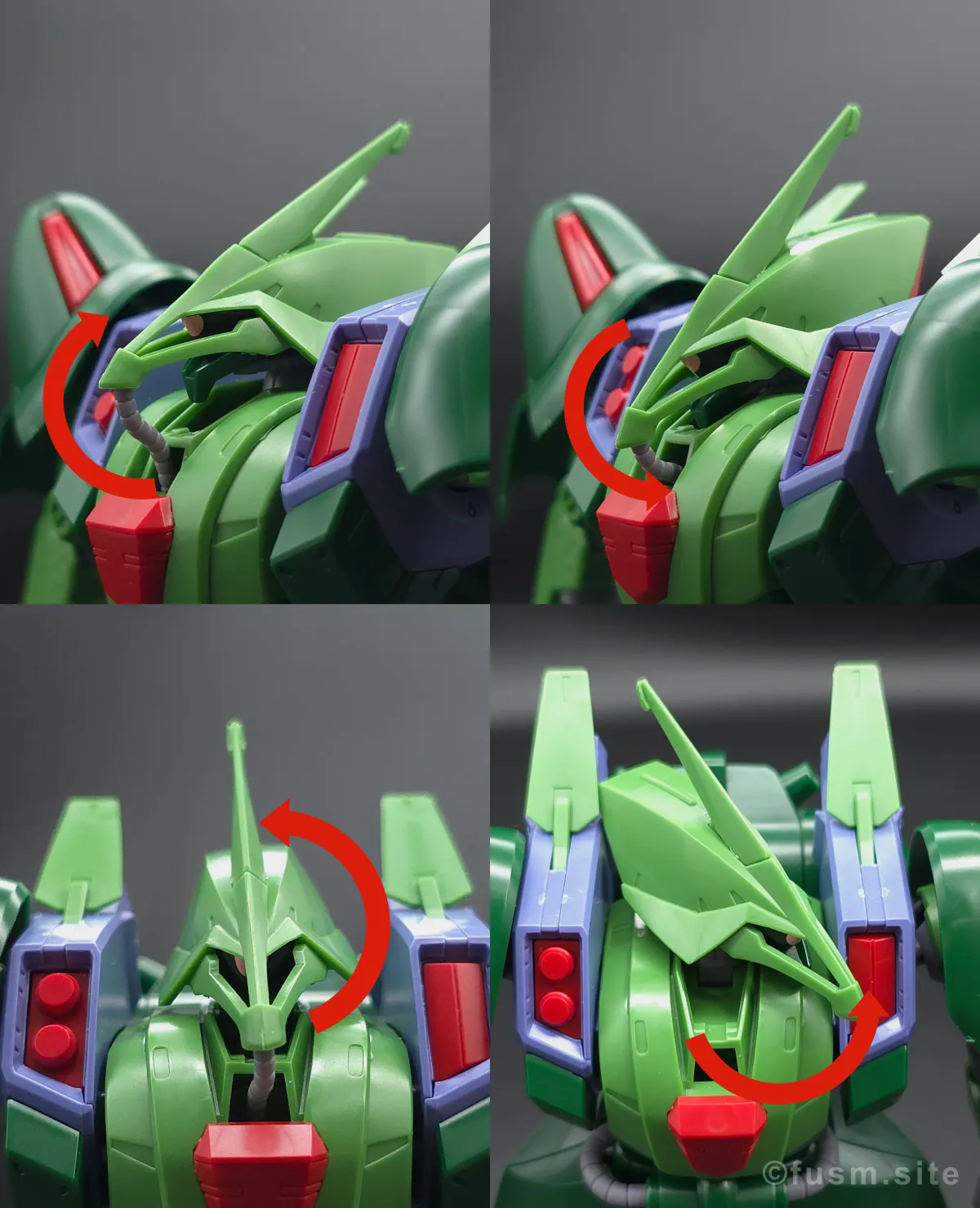【レビュー】HG 1/144 ガルスJ 頭部ディテール 可動域 01