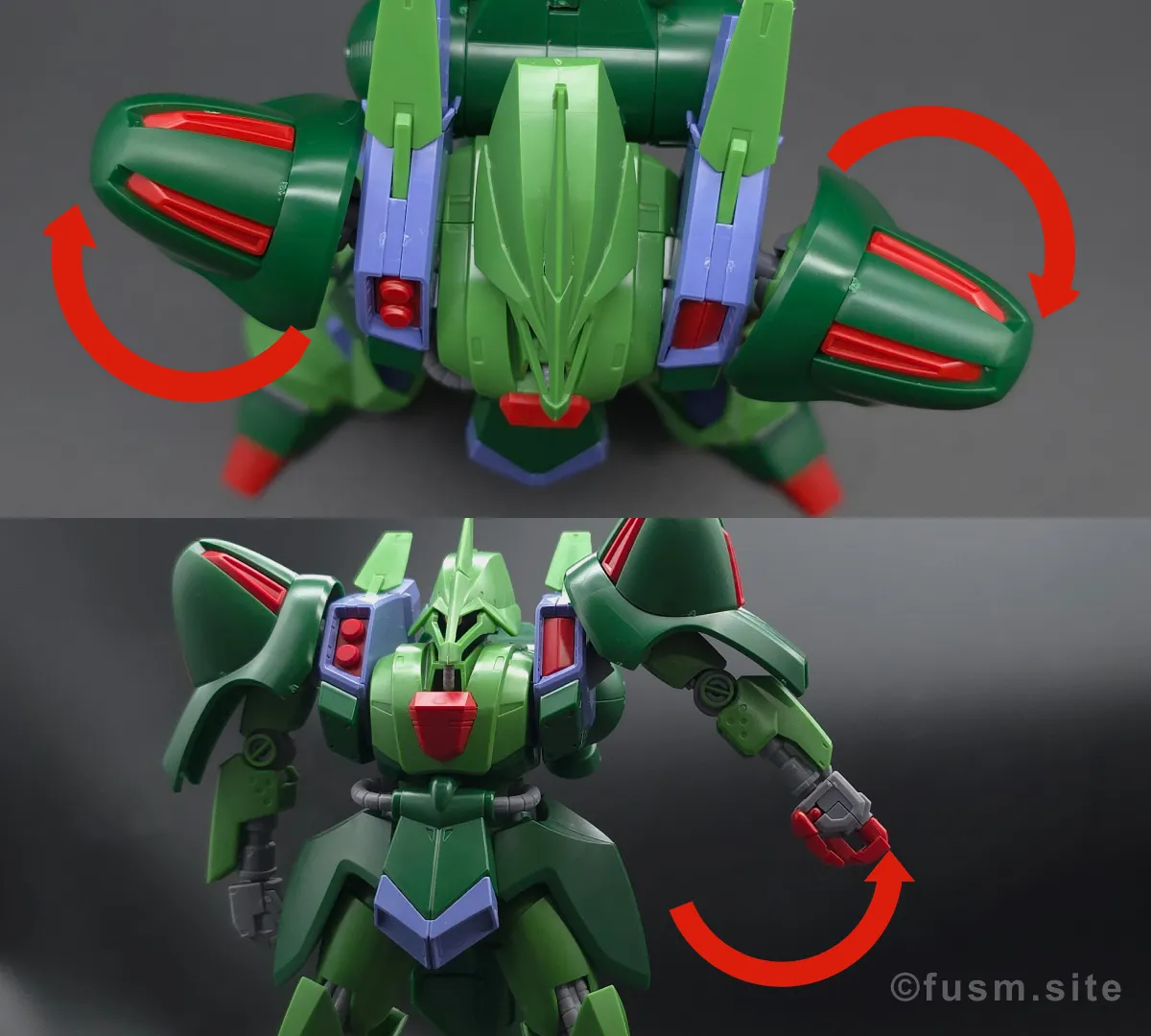 【レビュー】HG 1/144 ガルスJ 肩ディテール 可動域 02