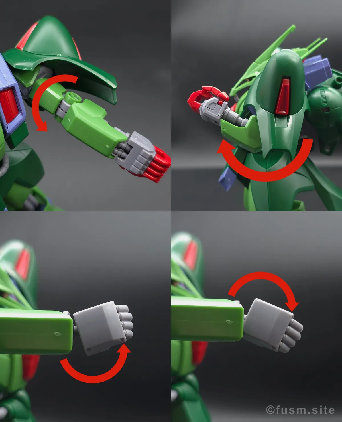 【レビュー】HG 1/144 ガルスJ 腕部ディテール 可動域 01