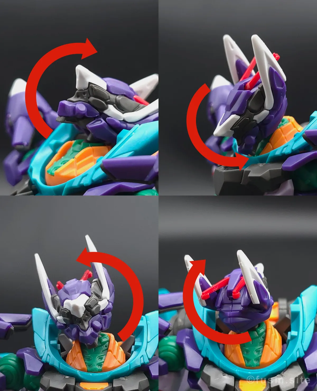 【レビュー】HG GFreD(ジフレド) 頭部ディテール 可動域 01