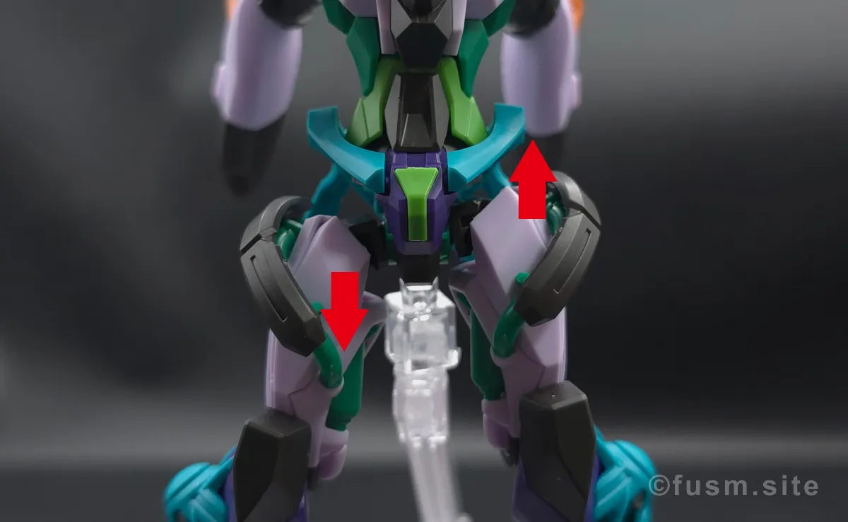 【レビュー】HG GFreD(ジフレド) 胴体ディテール 可動域 05