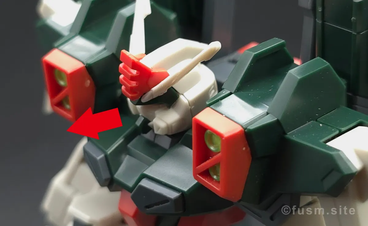 【レビュー】HG ライトニングバスターガンダム 頭部ディテール 可動域 02