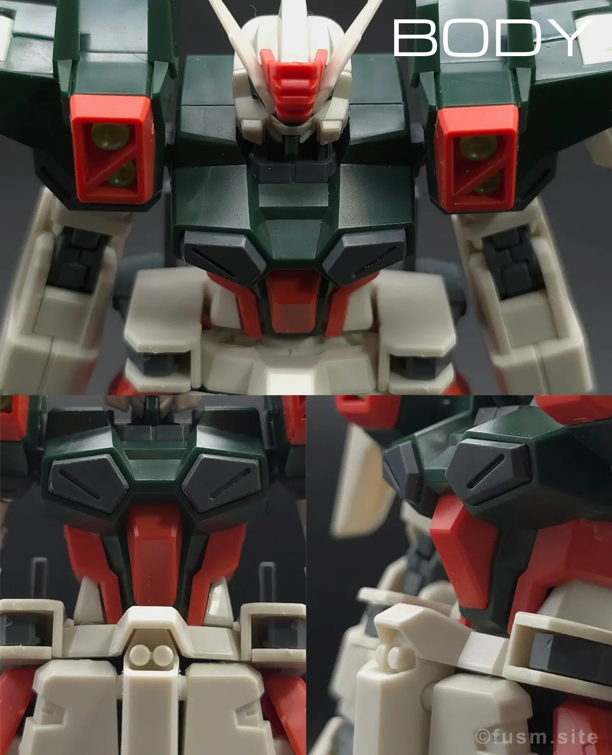 【レビュー】HG ライトニングバスターガンダム 胴体ディテール 01
