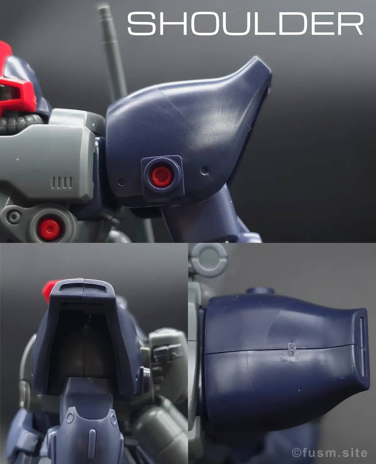 【レビュー】HGUC リック・ドムII(ツヴァイ) 肩ディテール 1