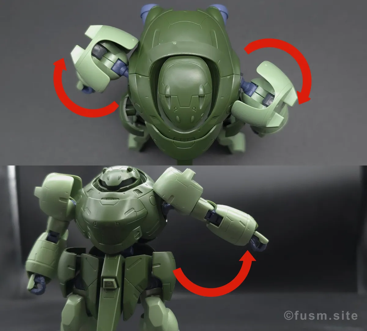【レビュー】HG 1/144 マンロディ 肩ディテール 可動域 01