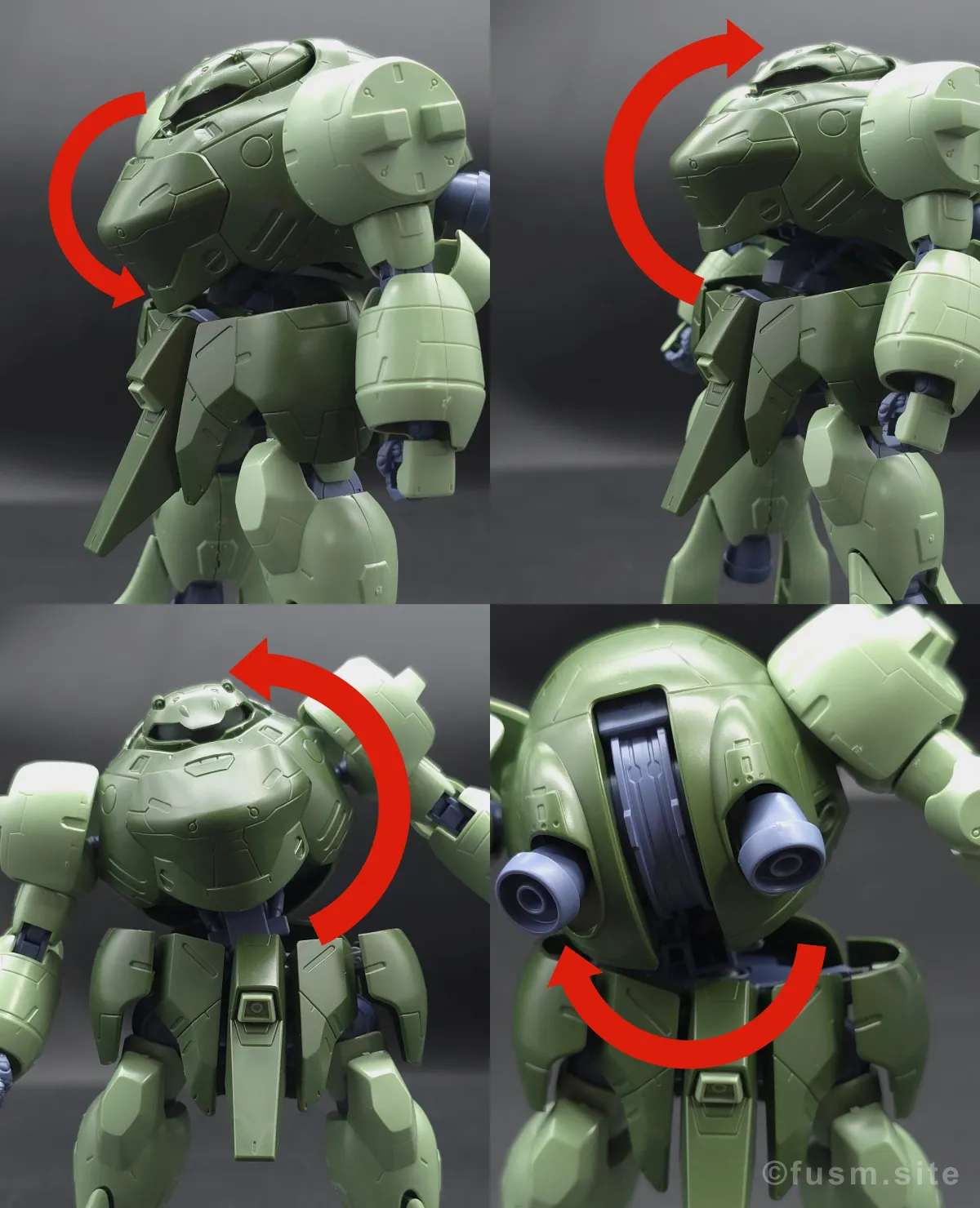 【レビュー】HG 1/144 マンロディ 胴体ディテール 可動域 06