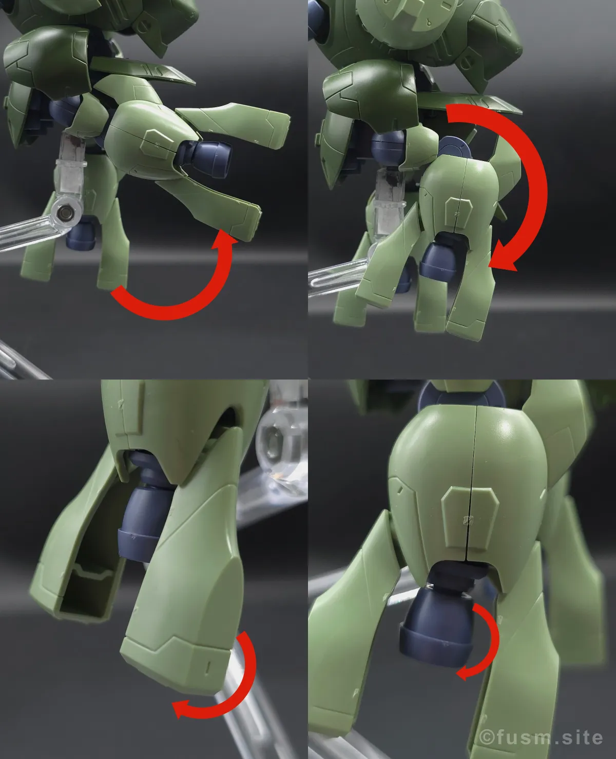 【レビュー】HG 1/144 マンロディ 脚部ディテール 可動域 01