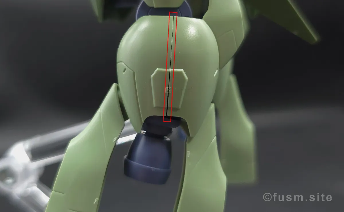 【レビュー】HG 1/144 マンロディ 脚部ディテール 合わせ目 01