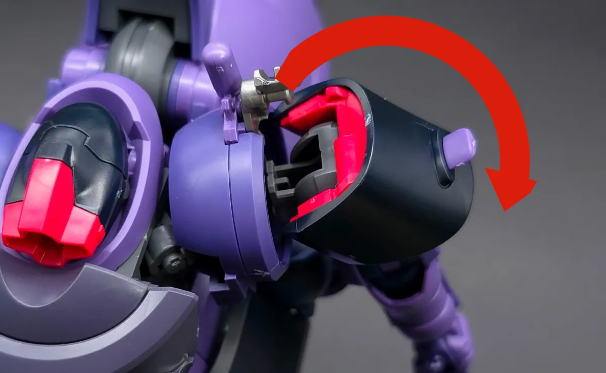 HG リック・ドム ガイア機/オルテガ機(GQ) レビュー 肩ディテール 可動域 03