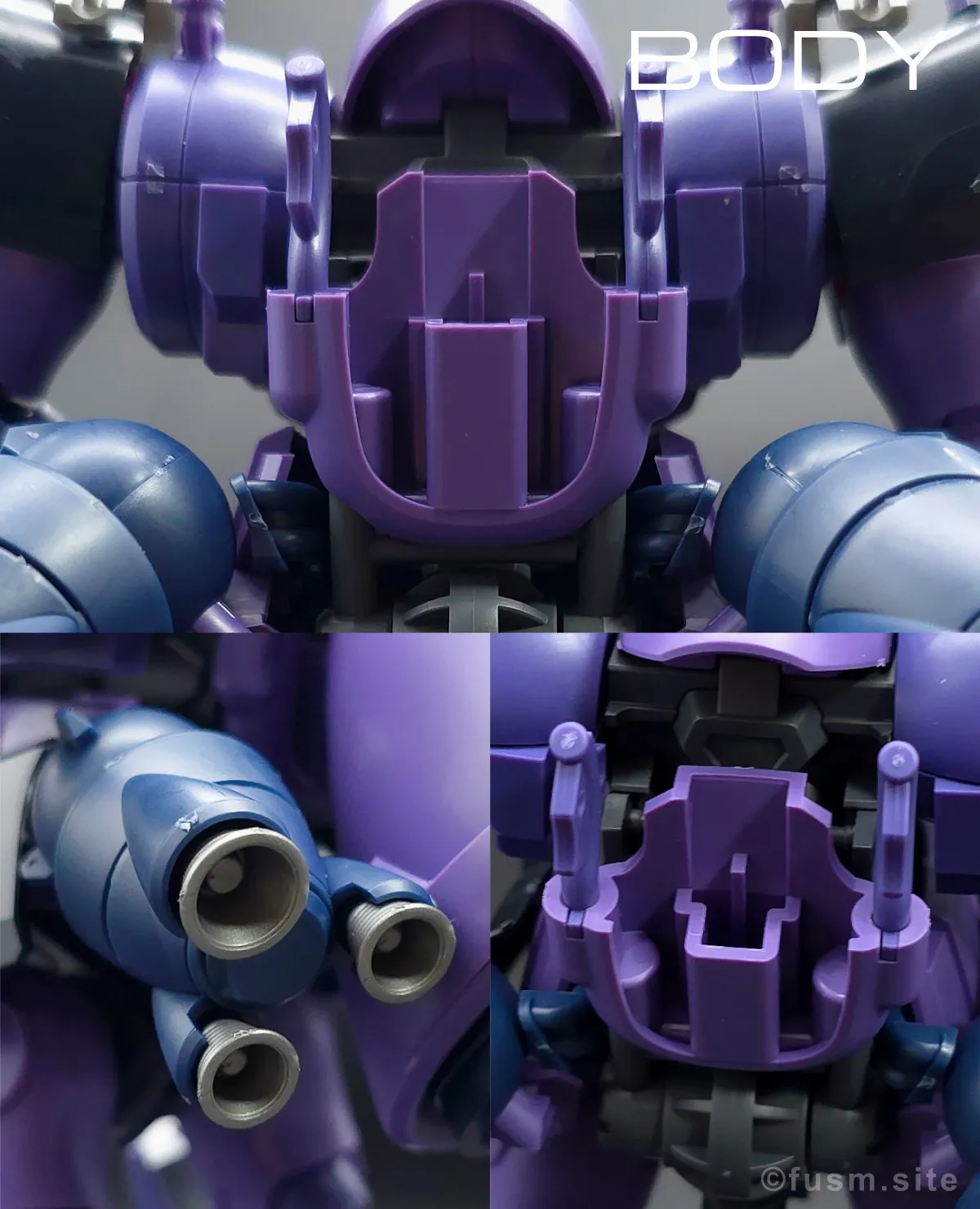HG リック・ドム ガイア機/オルテガ機(GQ) レビュー 胴体ディテール 04