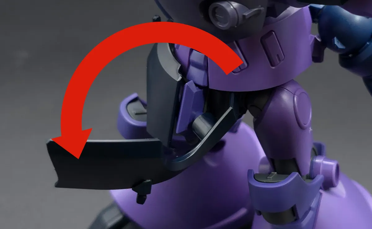 HG リック・ドム ガイア機/オルテガ機(GQ) レビュー 胴体ディテール 可動域 03