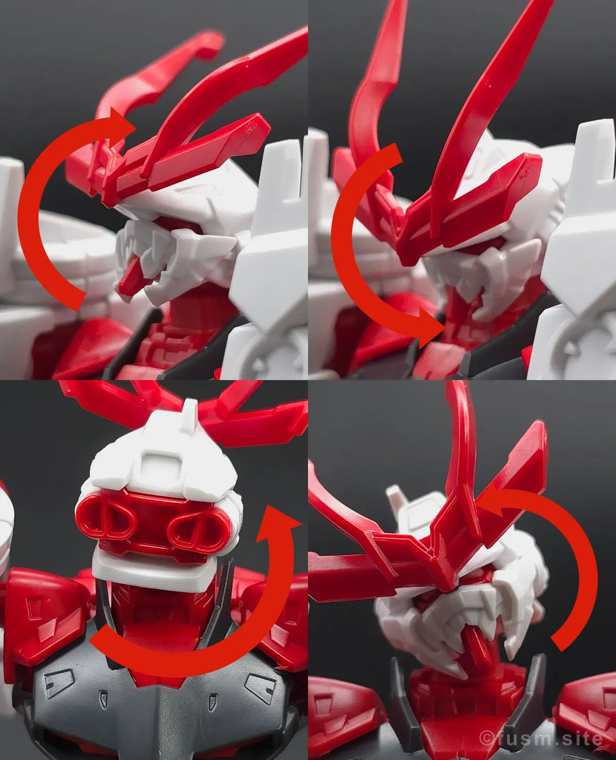 【ガンプラレビュー】HGBF 戦国アストレイ頑駄無 頭部ディテール 可動域 01