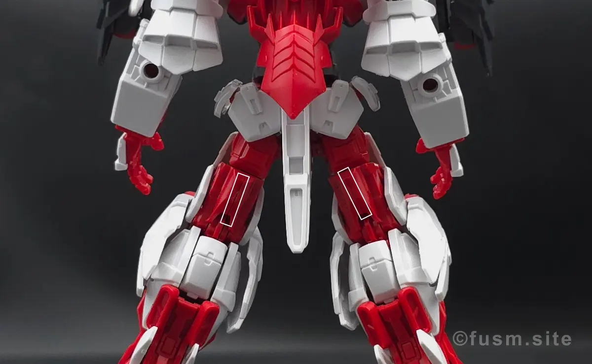 【ガンプラレビュー】HGBF 戦国アストレイ頑駄無 脚部ディテール 合わせ目 02