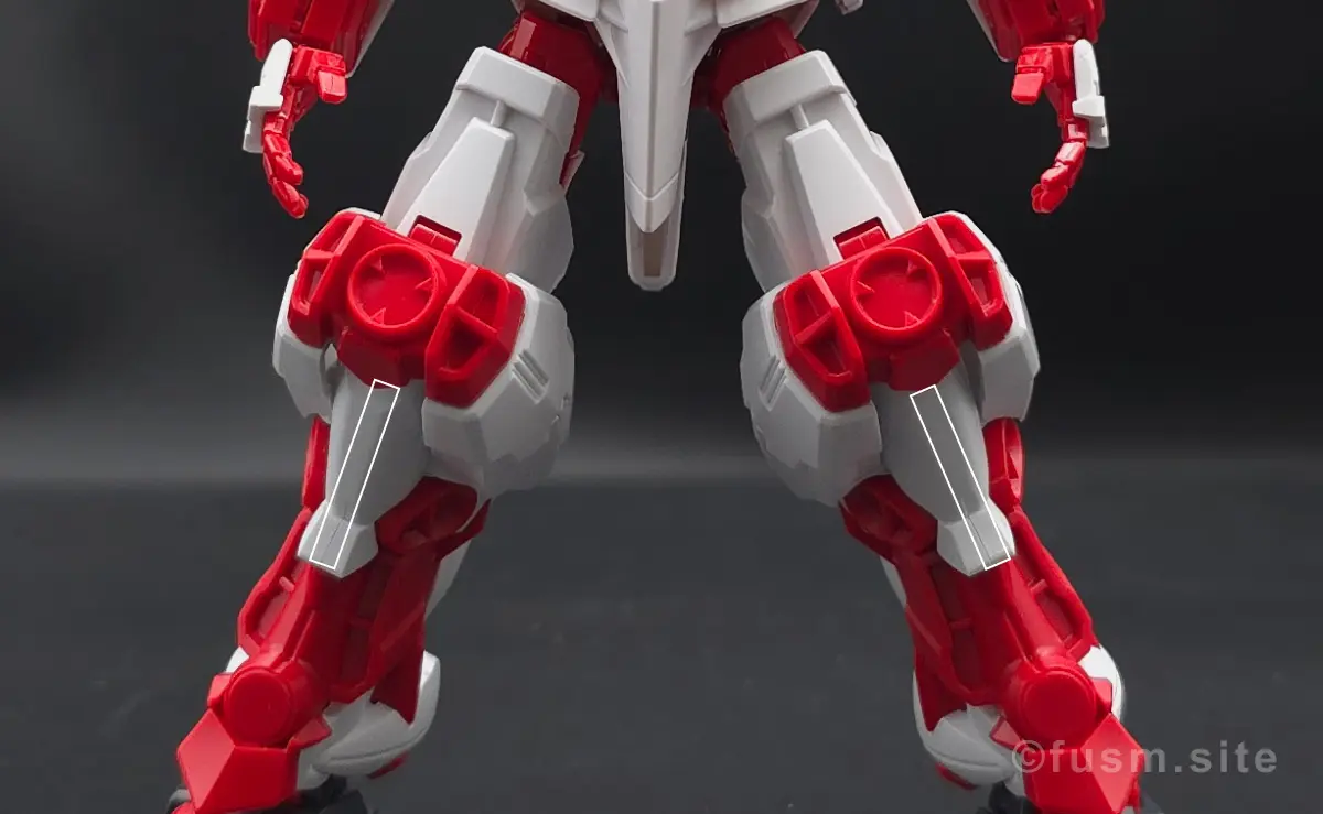 【ガンプラレビュー】HGBF 戦国アストレイ頑駄無 脚部ディテール 合わせ目 03
