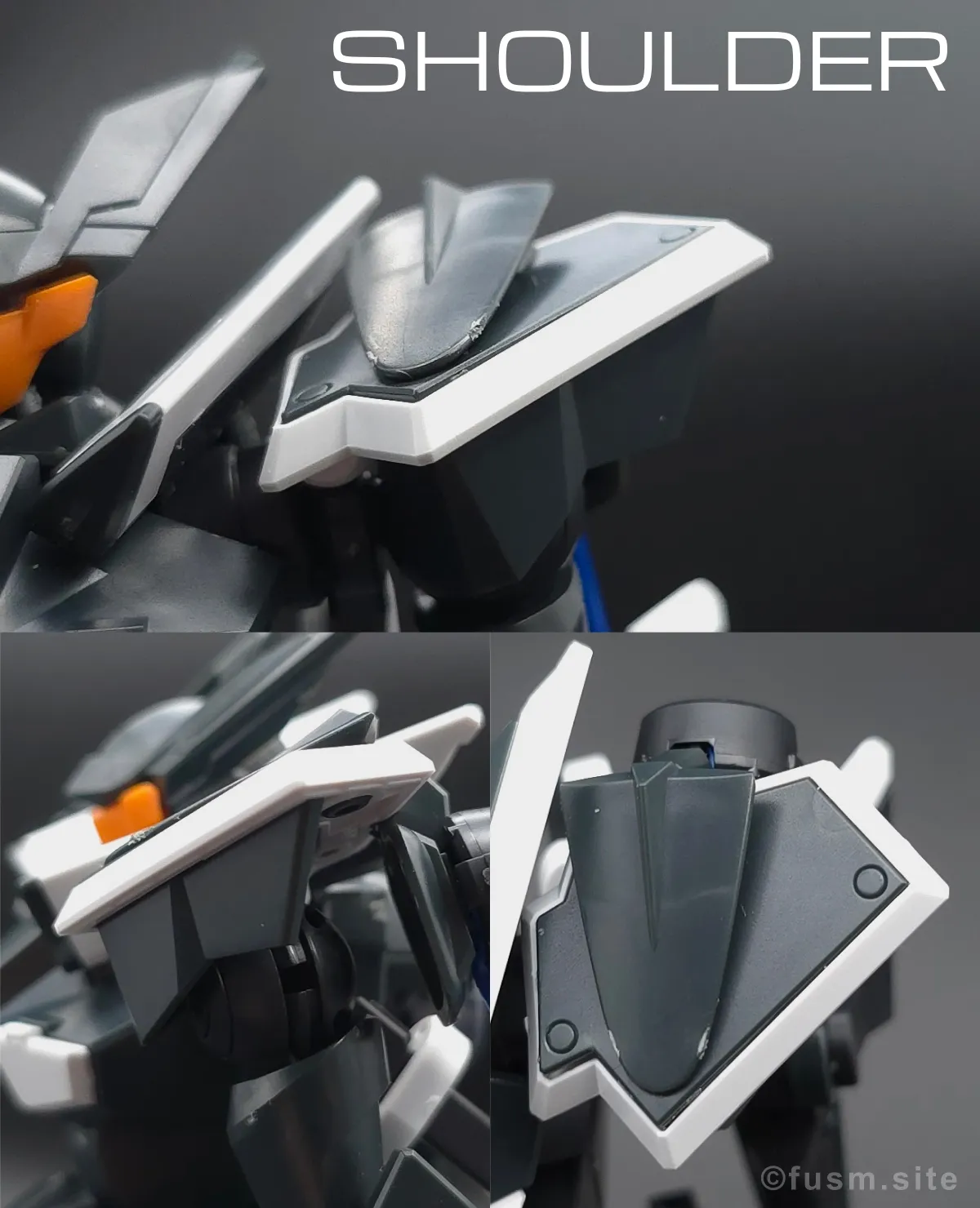 HG グラハム専用ユニオンフラッグカスタムII(GNフラッグ) レビュー 肩ディテール 01