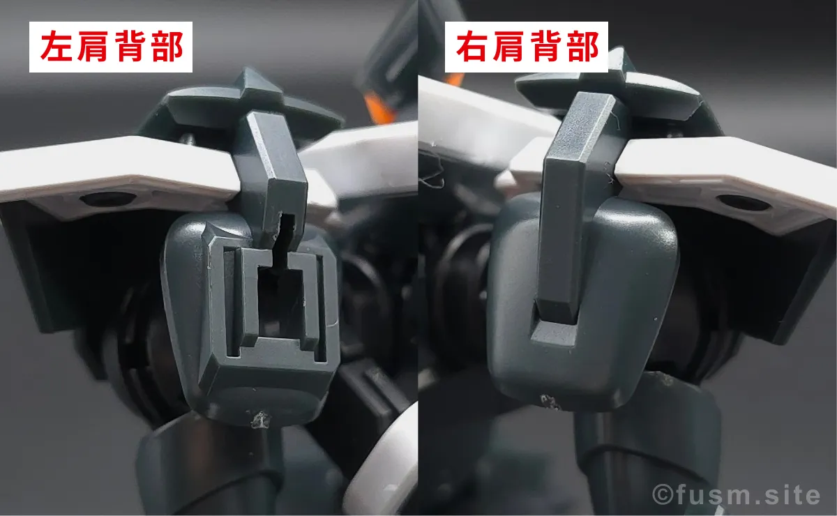 HG グラハム専用ユニオンフラッグカスタムII(GNフラッグ) レビュー 肩ディテール 02