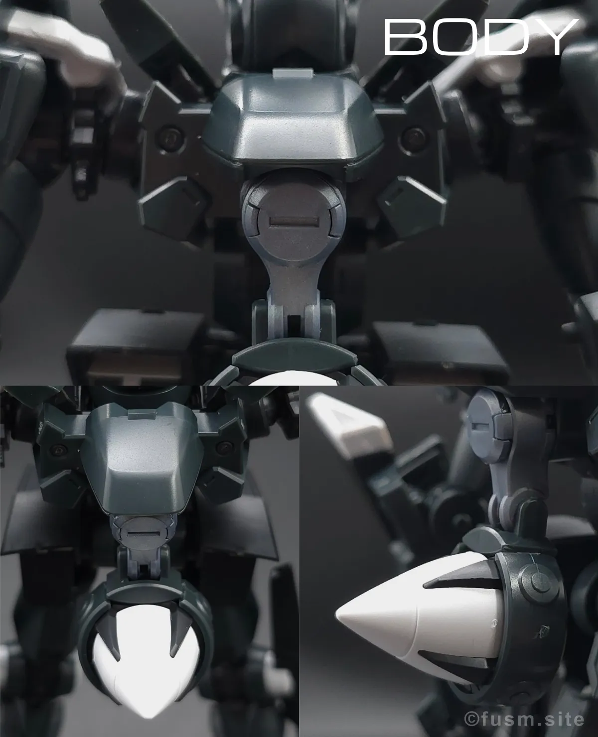HG グラハム専用ユニオンフラッグカスタムII(GNフラッグ) レビュー 胴体ディテール 02