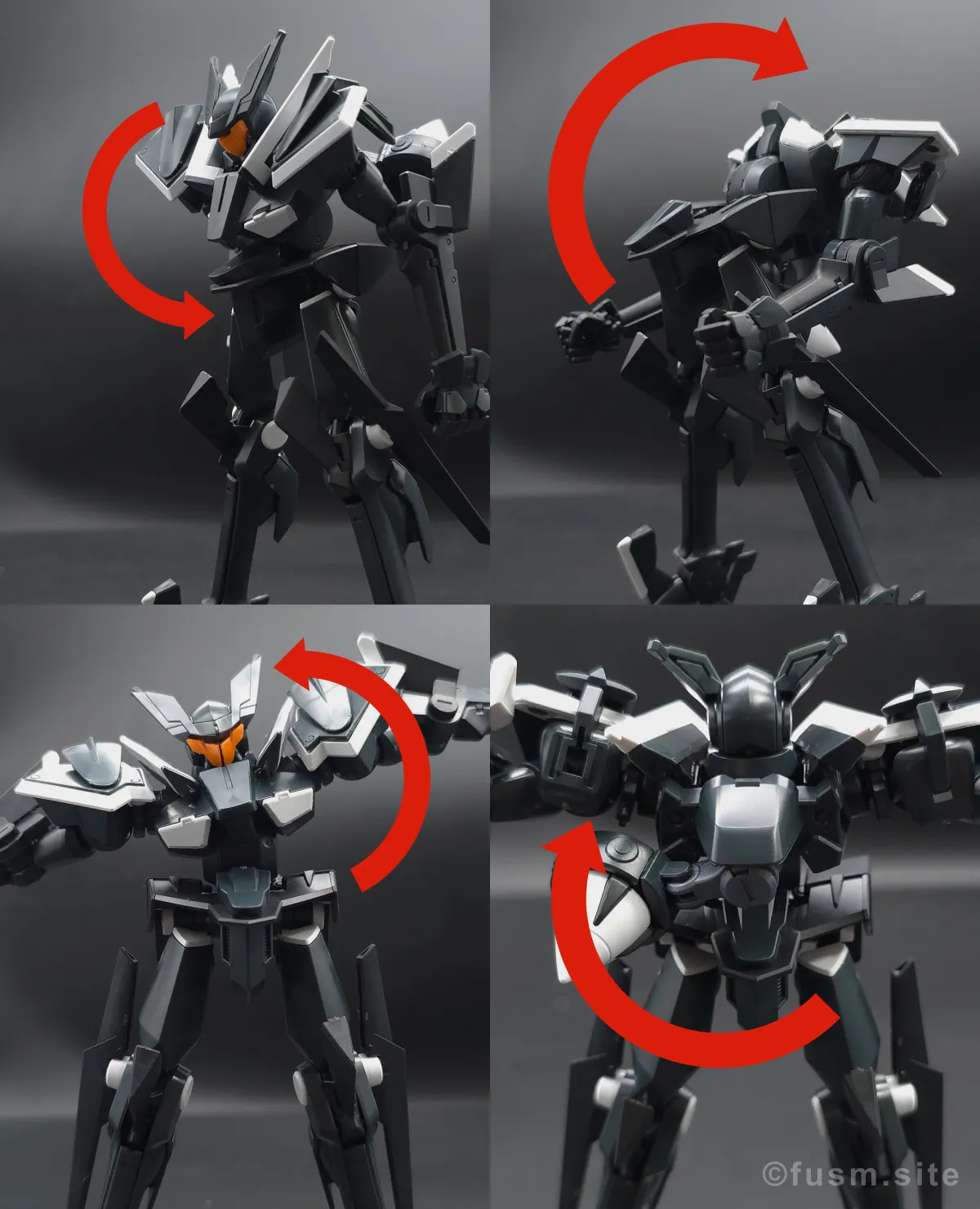 HG グラハム専用ユニオンフラッグカスタムII(GNフラッグ) レビュー 胴体ディテール 可動域 03