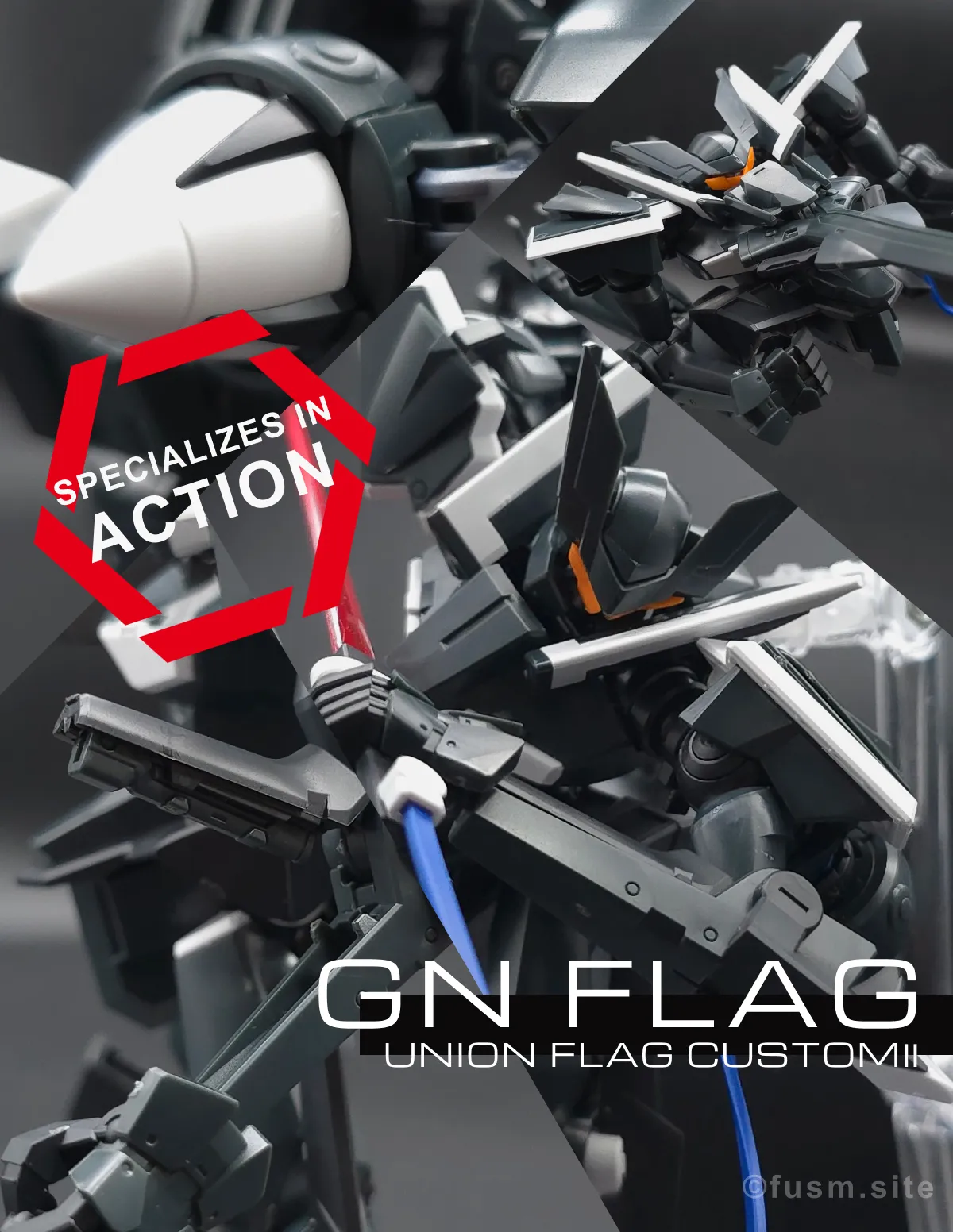 HG グラハム専用ユニオンフラッグカスタムII(GNフラッグ) レビュー コラージュ 01