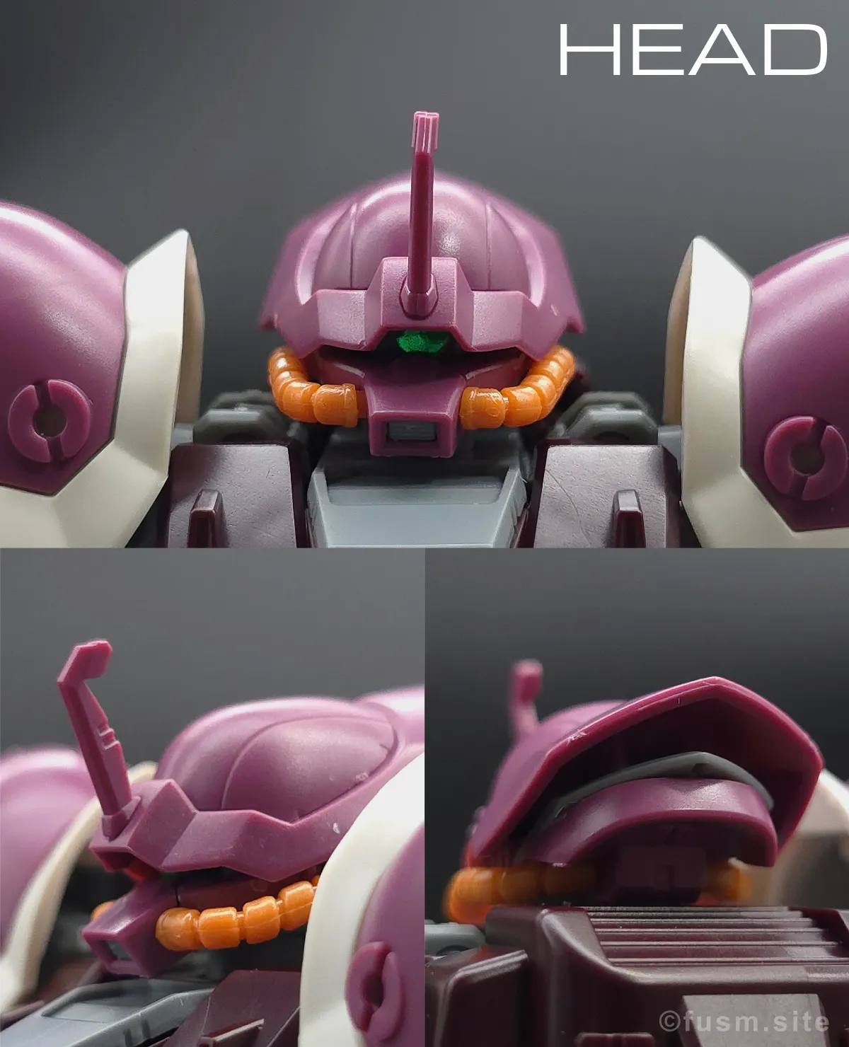 【レビュー】HGUC イフリート・シュナイド 頭部ディテール 01