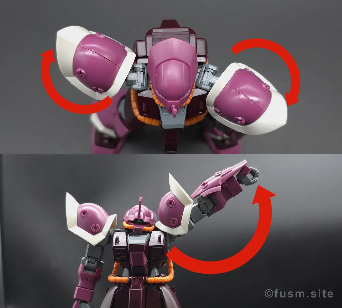 【レビュー】HGUC イフリート・シュナイド 肩ディテール 可動域 03