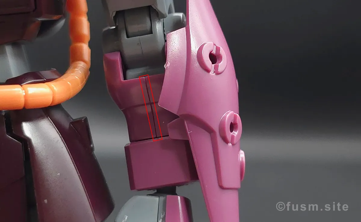 【レビュー】HGUC イフリート・シュナイド 腕部ディテール 合わせ目 01