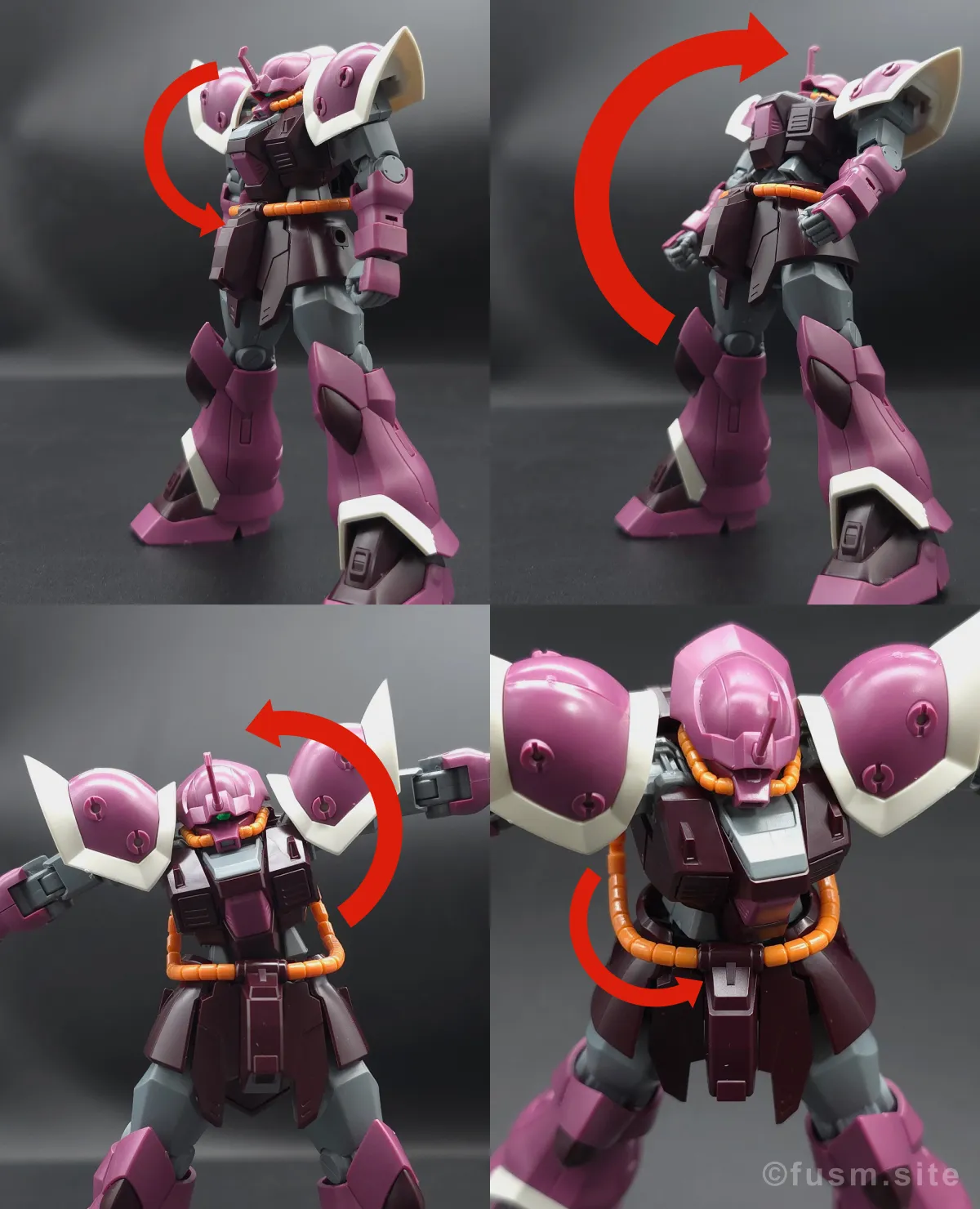 【レビュー】HGUC イフリート・シュナイド 胴体ディテール 可動域 02