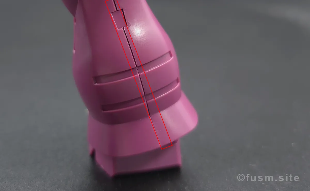 【レビュー】HGUC イフリート・シュナイド 脚部ディテール 合わせ目 01