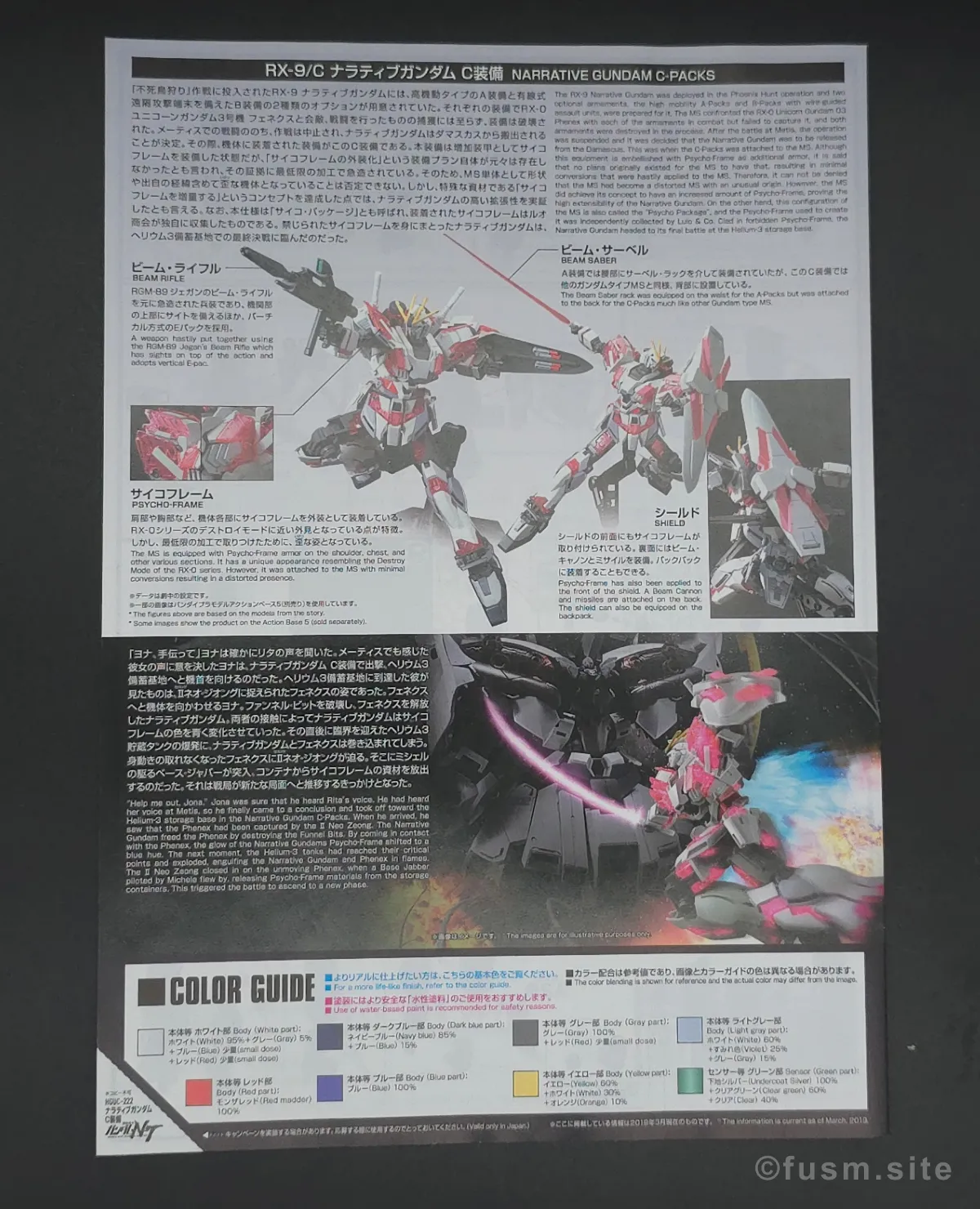 【レビュー】HGUC ナラティブガンダム C装備 パッケージ 05
