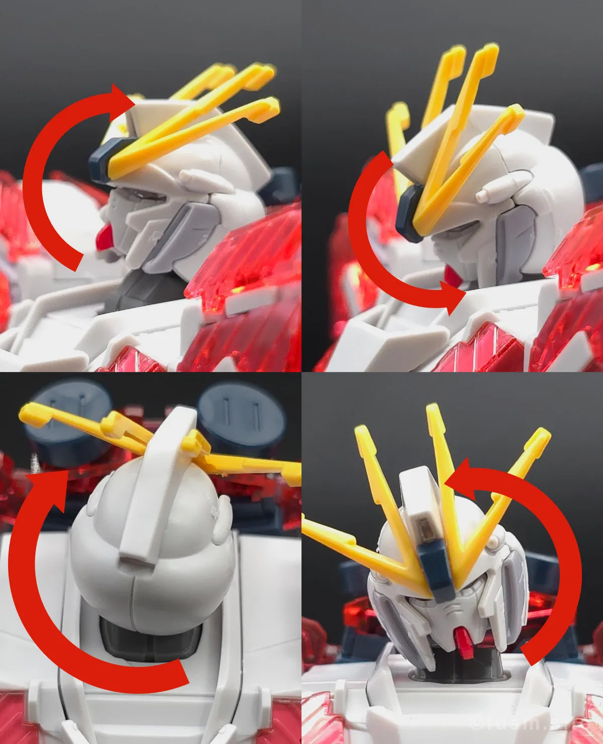 【レビュー】HGUC ナラティブガンダム C装備 頭部ディテール 可動域 01